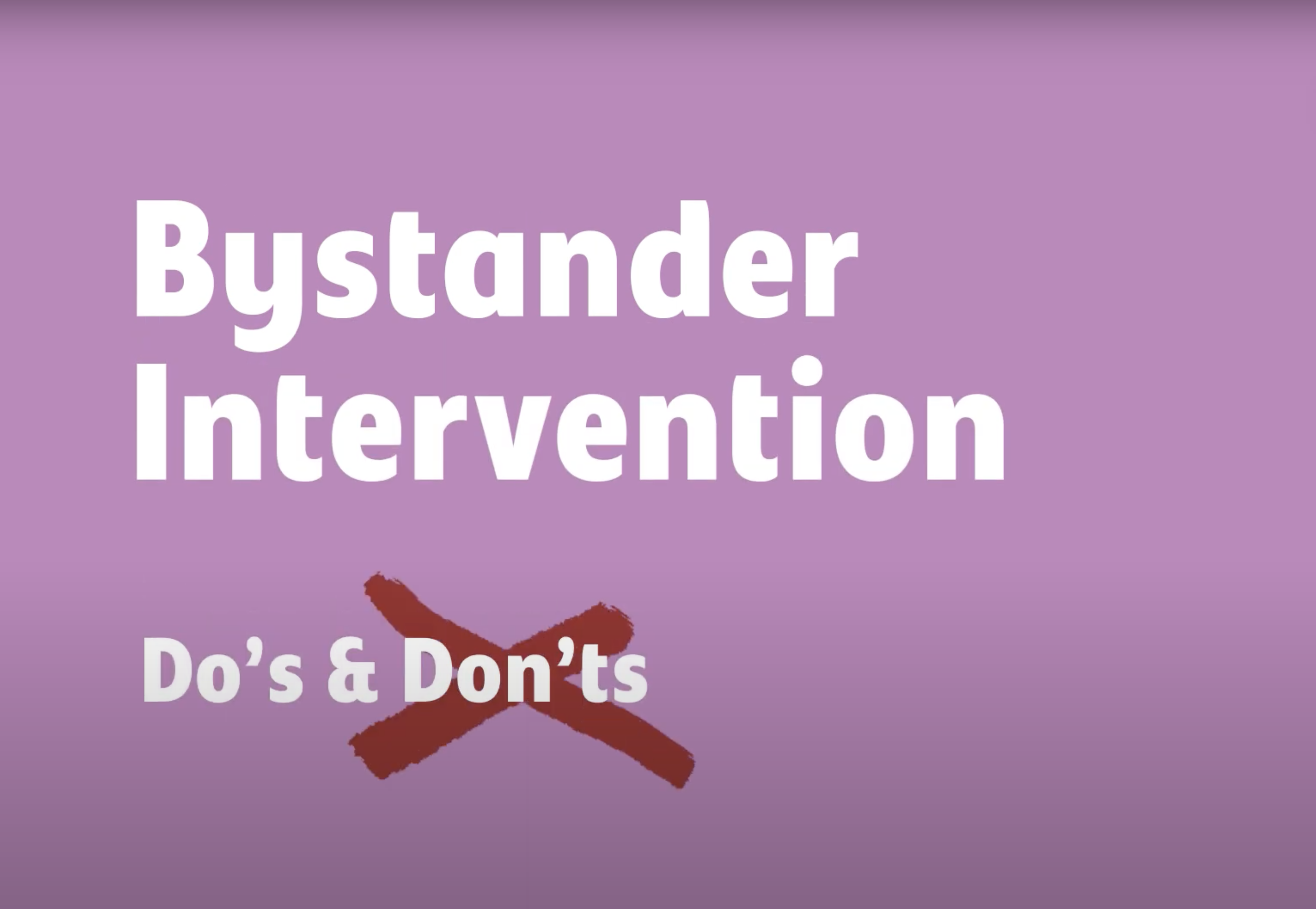 still image of bystander intervention