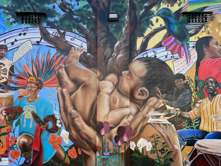 mural shows the importance of healthy love for our babies