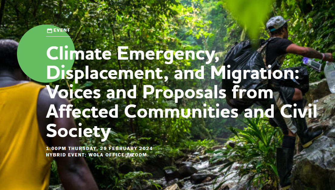 Climate Emergency, Displacement, and Migration: Voices and Proposals from Affected Communities and Civil Society