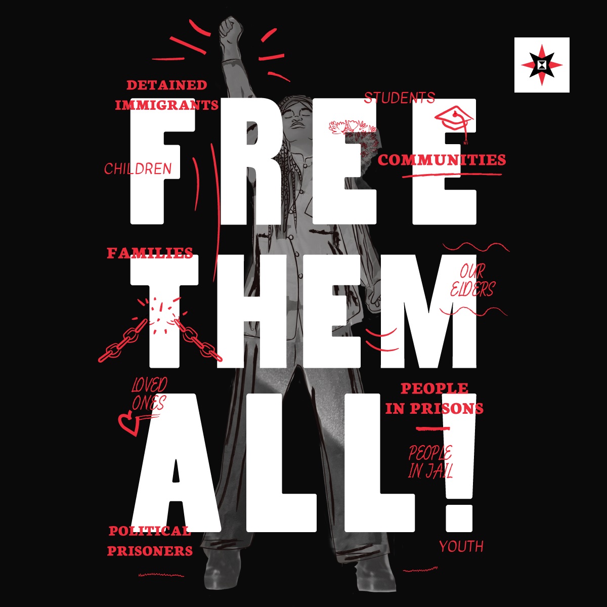 #FreeThemAll Instagram Square Graphic