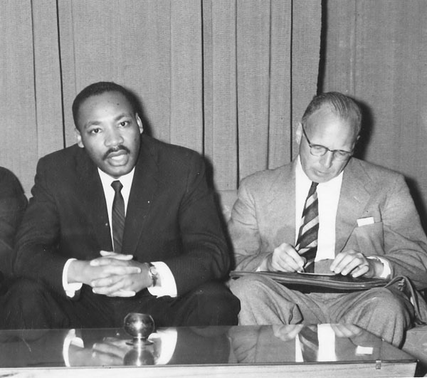 Martin Luther King, Jr. and Jim Bristol in India.