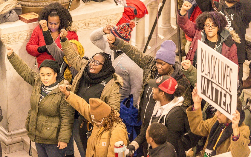 Protest for Jamar Clark at Minneapolis City Hall in December 2015 - (Tony Webster - Creative Commons)