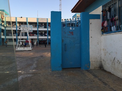 UNRWA school being used as a refugee shelter