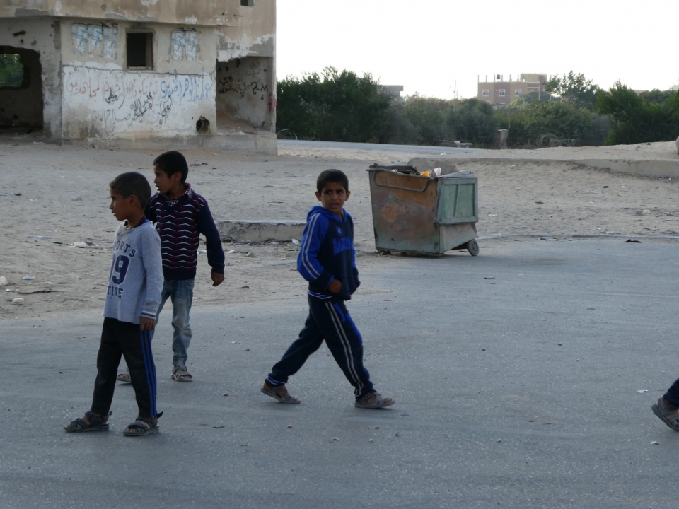 Palestinian children in Gaza. Photo: Lucy Duncan/AFSC