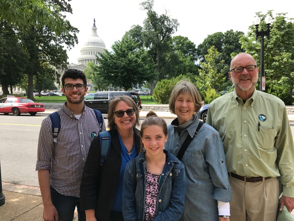 A 2017 visit by AFSC staff, volunteers, and others to congressional offices to raise awareness about Palestinian children in detention. Photo: AFSC/Irit Reinheimer