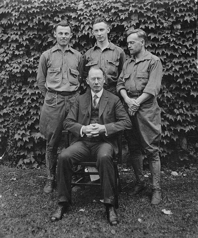 While a professor at Haverford College, Rufus Jones, organized the Haverford Emergency Unit to train students to provide alternative service to their country during the war while remaining in college. Photo: AFSC/Archives