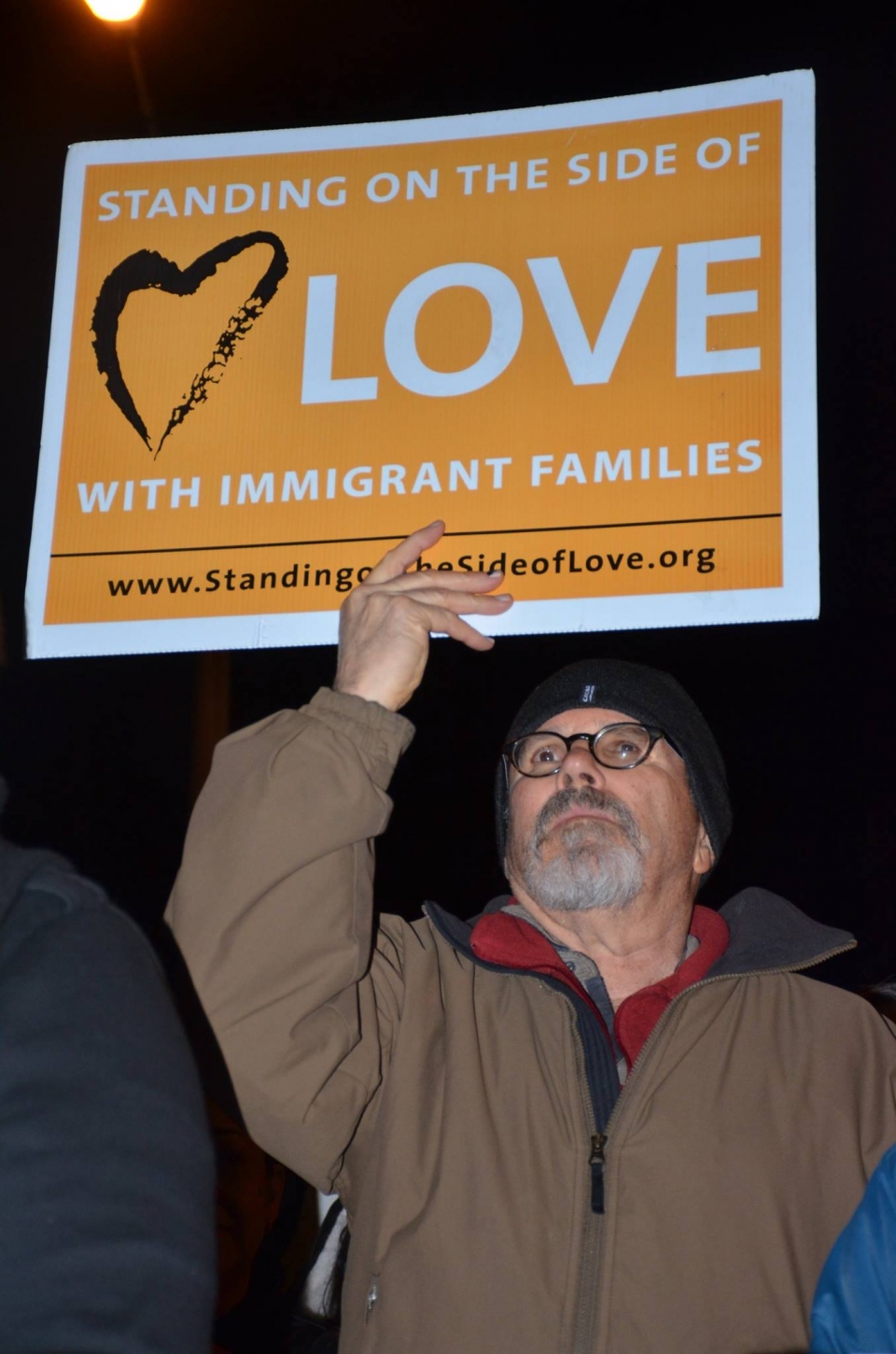 More than 150 community members gathered for our February vigil at the GEO detention center.