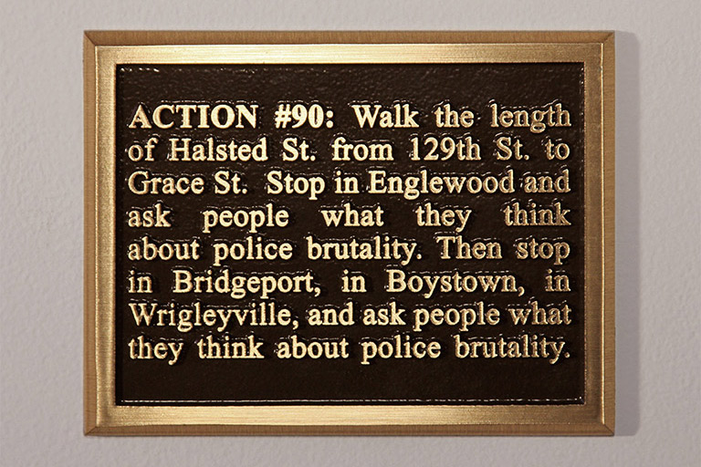 Bronze plaque that was part of CTJM memorial proposals. Photo:  Kevin Kaempf