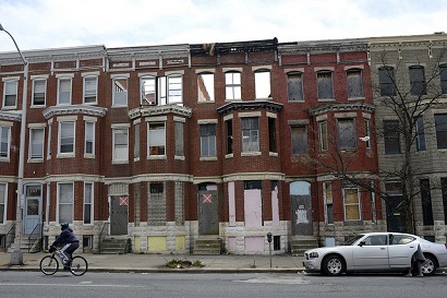 Row houses in Baltimore by Stephen Melkisethian via Flickr CC