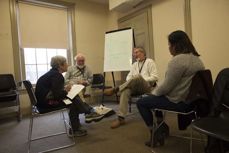 Ron Ferguson sharing during the Quaker Social Change Ministry workshop at the 2016 AFSC Corporation Meeting