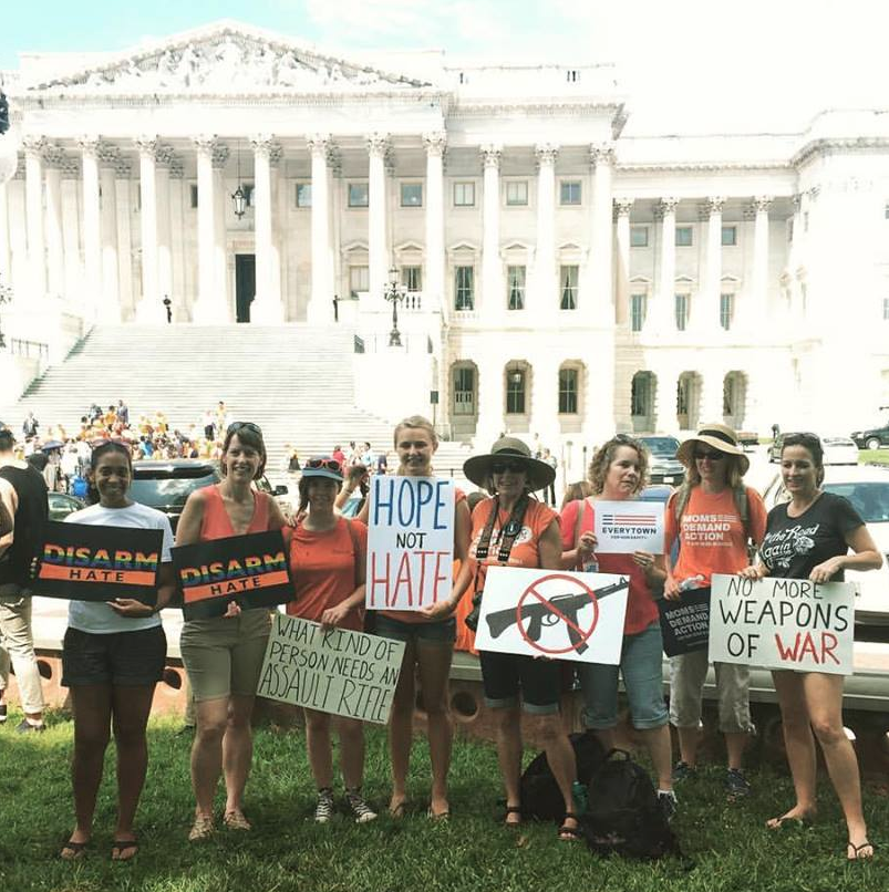 Lauren (on left) at "Disarm Hate" rally in Washington, D.C. Photo courtesy of Lauren Brownlee.