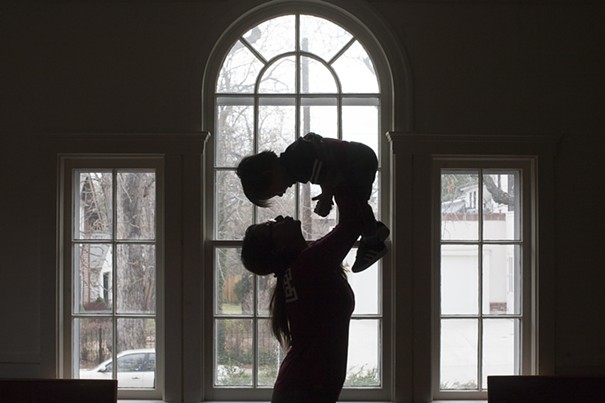 Ingrid and her son at MVFM. Photo by Sean Cayton www.seancayton.com.