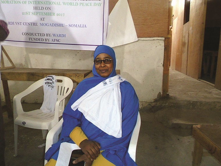Learning vocation skills and peace building through AFSC-sponsored programs helped Shamso Jamaa Warsame start a new career and help her community. Photo: AFSC/Somalia